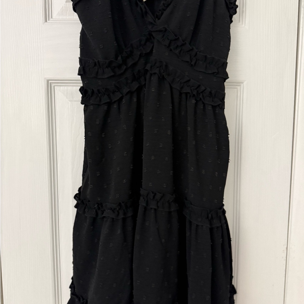 Black Ruffle Tiered Women’s Dress